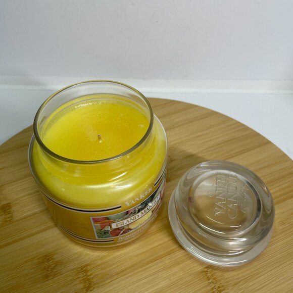 Yankee Candle Island Mango Fruit Single Wick Black Band Rare Retired 14.5 Oz - Picture 5 of 5